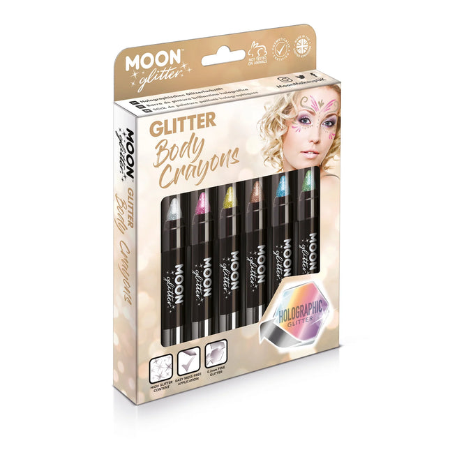 Moon Glitter Holographic Body Crayons Gold 3.2g