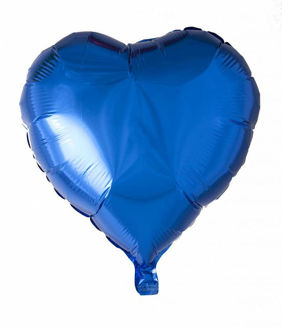 Balon helowy Serce niebieski 46 cm pusty