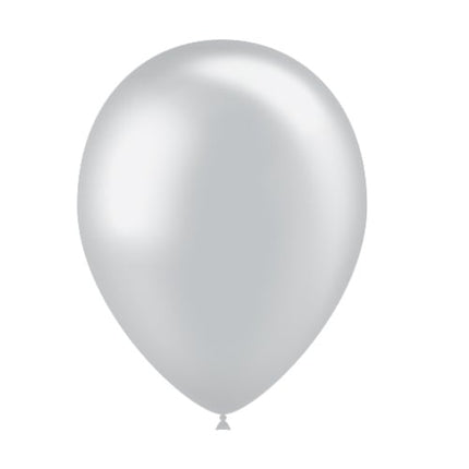 Balony srebrne metaliczne 25cm 10szt