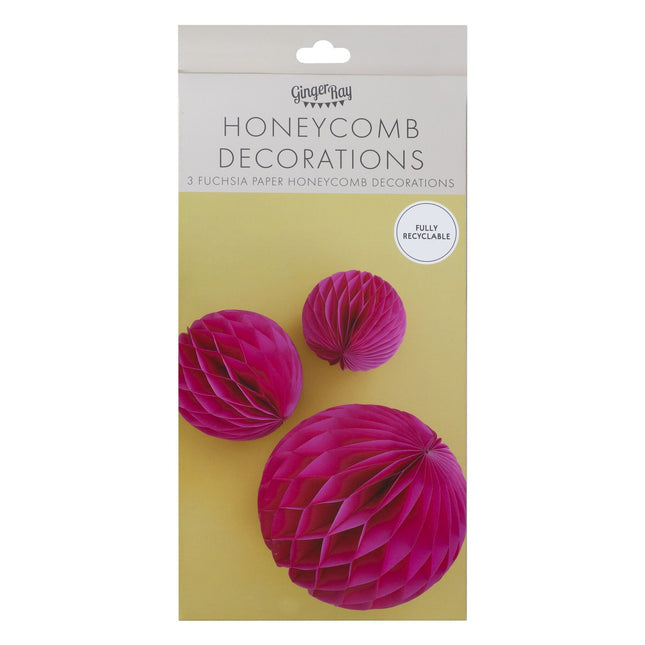 Fuchsia Honeycomb 3szt