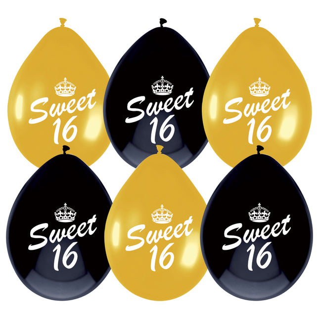 Balony Sweet 16 30cm 6szt