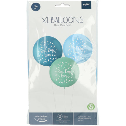 Balony Best Day Ever 80cm 3szt