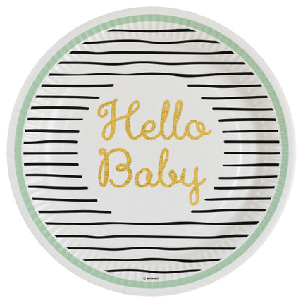 Talerzyki Hello Baby 23cm 8szt