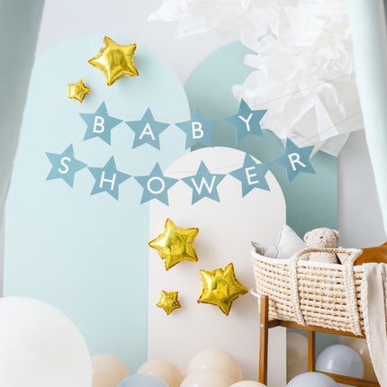 Niebieska girlanda Baby Shower Stars 3m