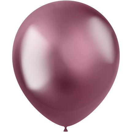 Balony różowe chrom 33cm 10szt