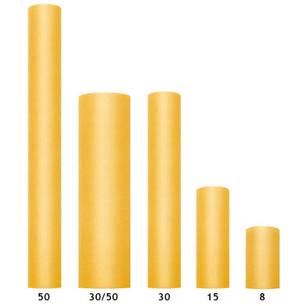 Rolka żółtego tiulu 30cm 50m