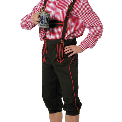 Lederhosen Black Red Men