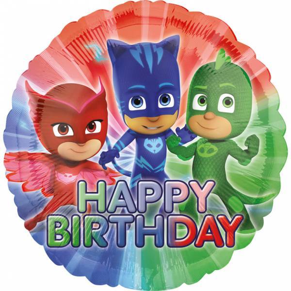 Pj Masks Balon helowy Happy Birthday 45cm pusty