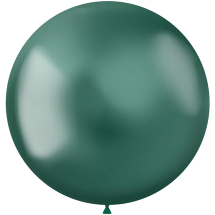 Balony zielone chrom 48cm 5szt