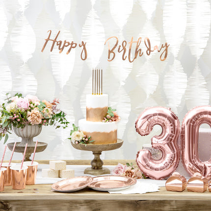 Girlanda urodzinowa Happy Birthday Rose Gold 62 cm