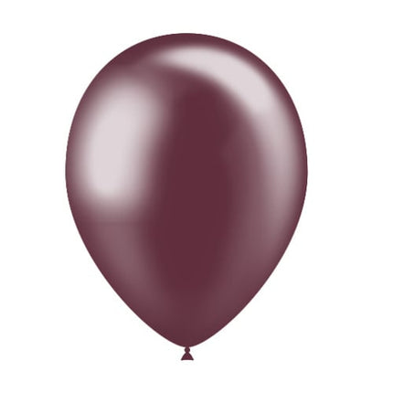 Balony Bordeaux Czerwone Metaliczne 25cm 10szt