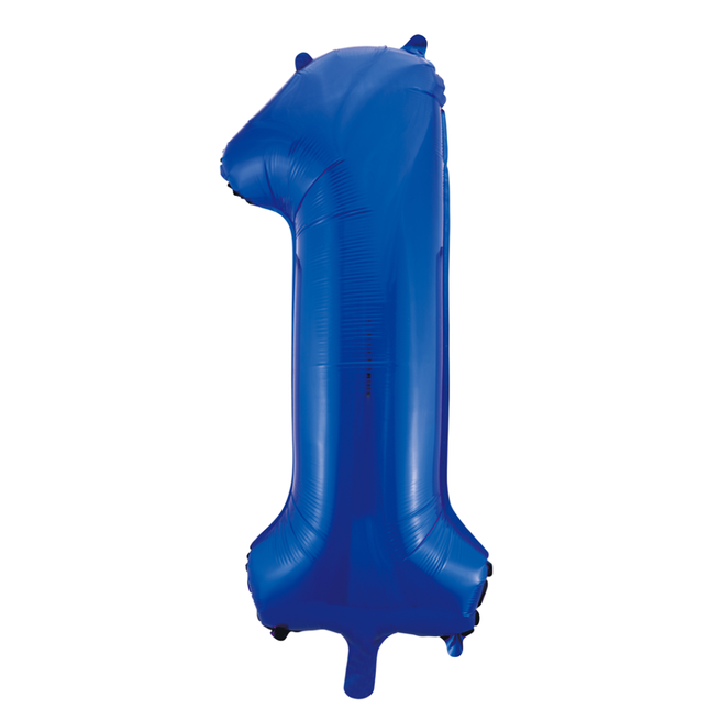 Balon foliowy Figurka 1 Niebieski XL 86cm pusty