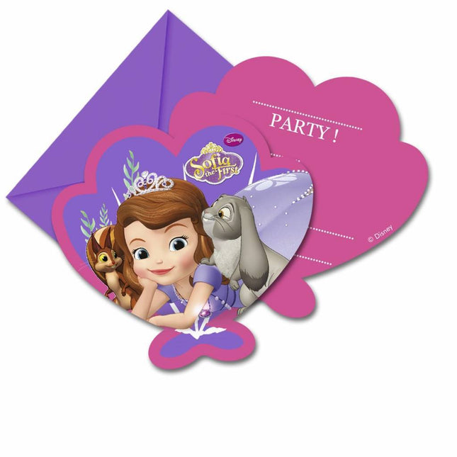 Sofia The Princess Zaproszenia 6szt