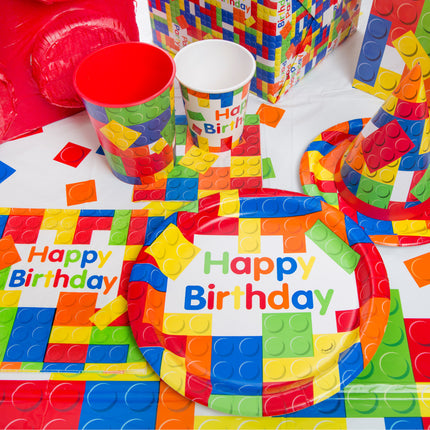 Talerzyki Lego Happy Birthday 23cm 8szt.