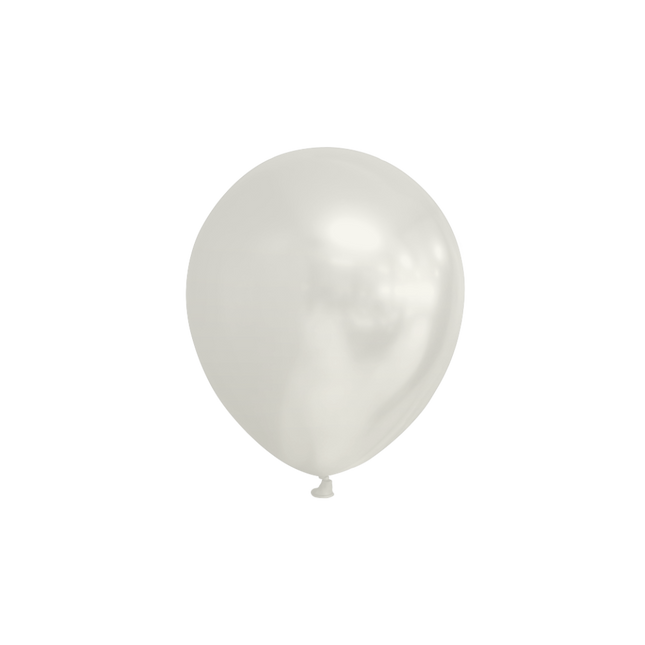 Balony białe metaliczne 13cm 100szt