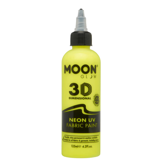 Moon Glow Neon UV Fabric Paint 125ml Intensywny żółty 125ml