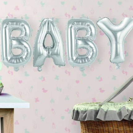 Zestaw balonów urodzinowych z literkami Baby 36 cm