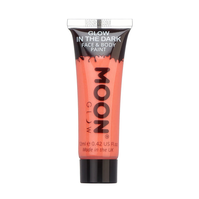 Farba do twarzy Moon Glow Glow in the Dark Face Paint Red 12ml