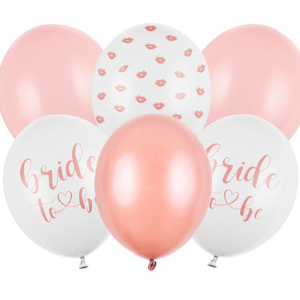 Balony Bride To Be Mix 30cm 6szt