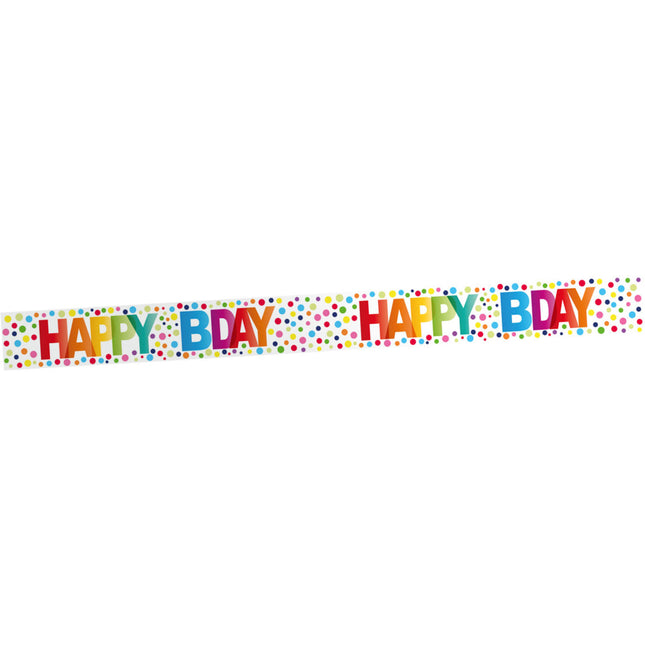 Wstążka urodzinowa Happy Birthday Dots 15m