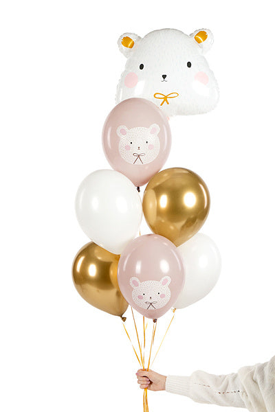 Balony miś polarny mix 30cm 6szt