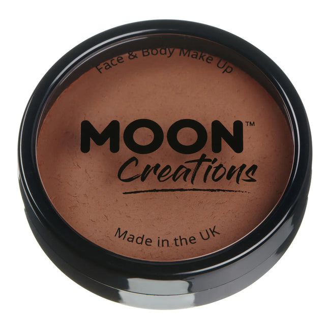 Moon Creations Pro Face Paint Cake Pots Mid Brown 36g