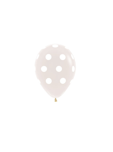 Balony Polka Dots Clear 12cm 50szt