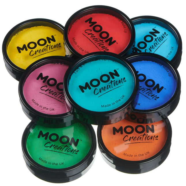 Moon Creations Pro Face Paint Cake Pots Sunshine Orange 36g