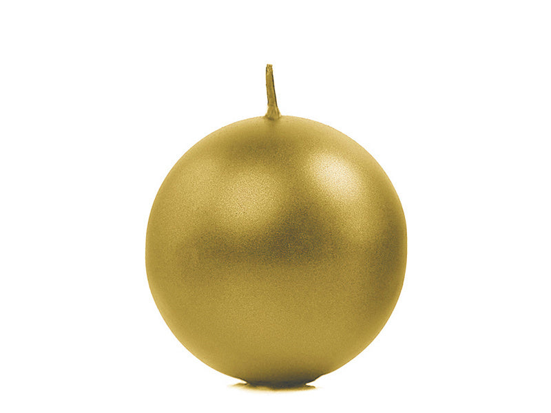 Świece Globe Gold Metallic 6cm 10szt