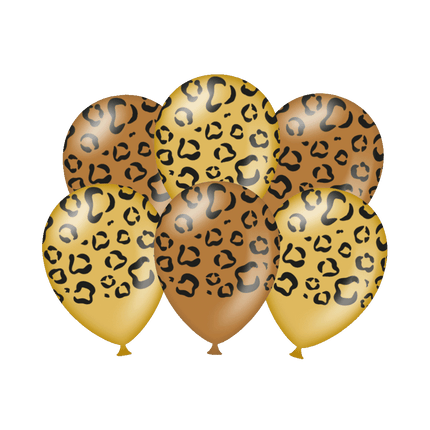 Balony Leopard 30cm 6szt