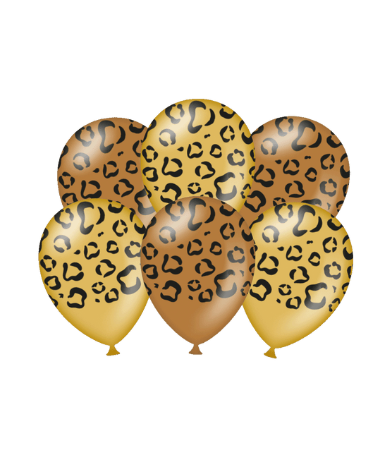 Balony Leopard 30cm 6szt