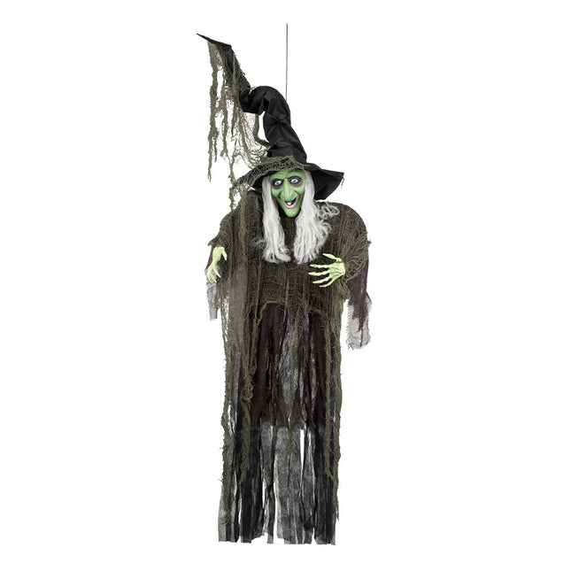 Halloweenowa lalka czarownica zielona 1,9 m