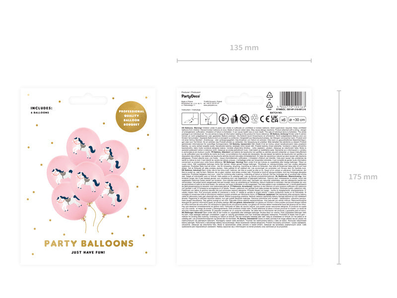 Balony konie 30cm 6szt