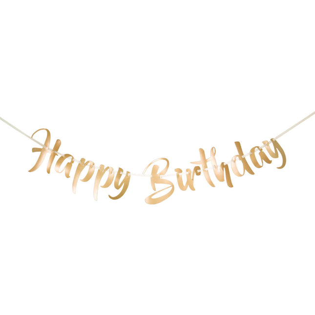 Girlanda urodzinowa Happy Birthday Gold 1m