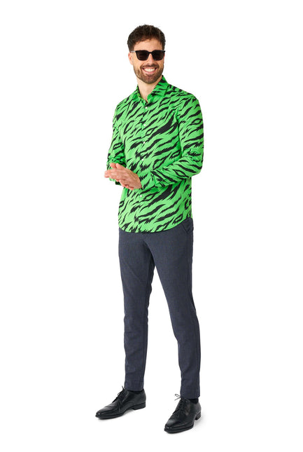 Zielona koszula męska Tiger OppoSuits