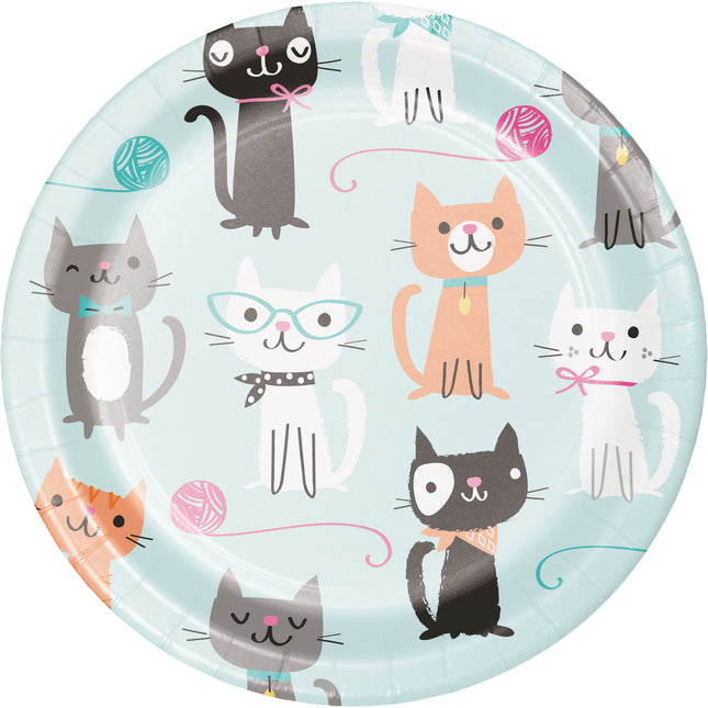 Talerzyki Party Cats 18cm 8szt