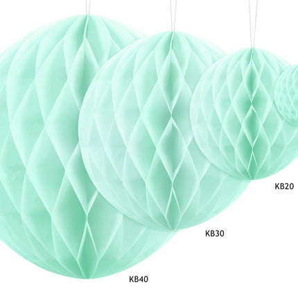 Honeycomb Ball Mint Green 20cm