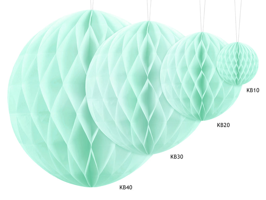 Honeycomb Ball Mint Green 20cm