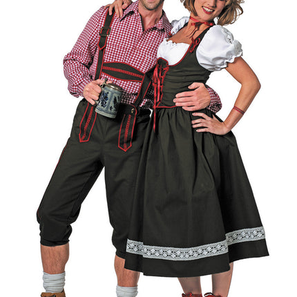 Lederhosen Black Red Men