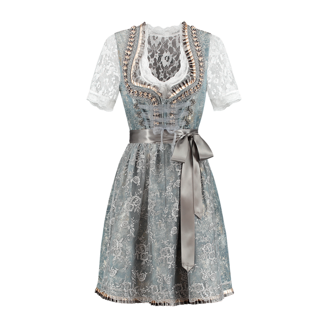 Złota srebrna sukienka Dirndl Oktoberfest Ladies 2 piece