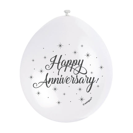 Balony Happy Anniversary 28cm 10szt