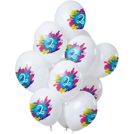 Balony na 2 urodziny 30cm 12szt