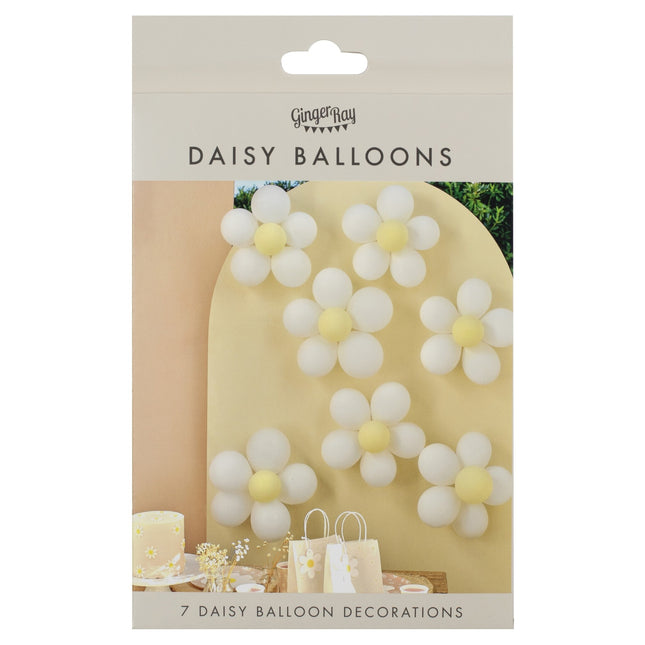 Balony na baby shower stokrotki