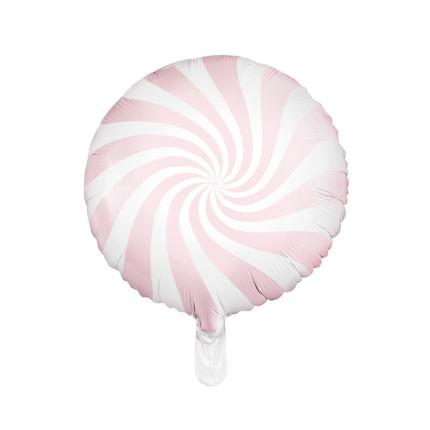 Balon helowy jasnoróżowy Swirl 45 cm pusty