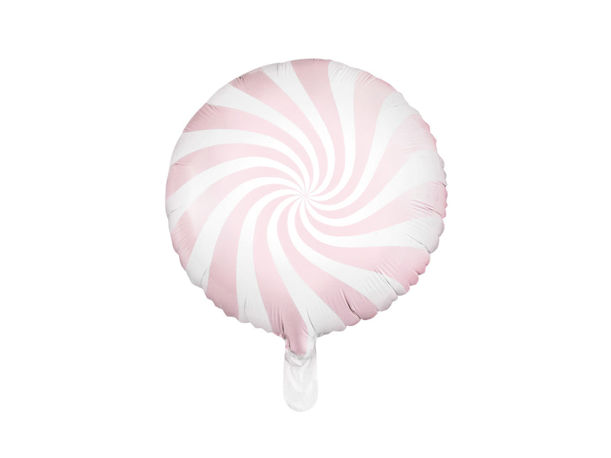 Balon helowy jasnoróżowy Swirl 45 cm pusty