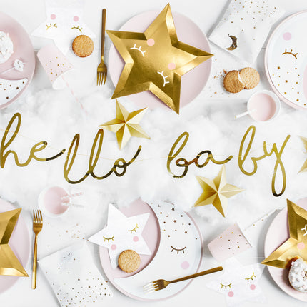 Girlanda urodzinowa Hello Baby Gold 70 cm