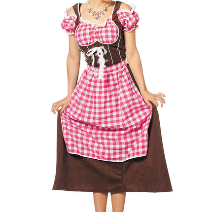 Różowa sukienka Dirndl Oktoberfest Ladies Long