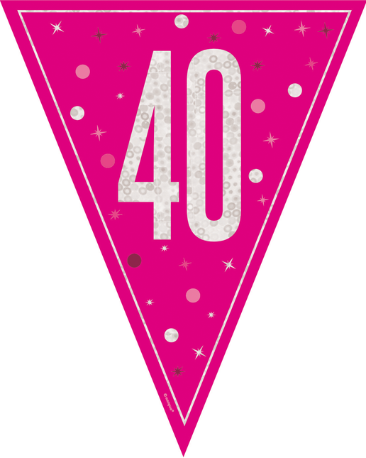 40 Years Garland Pink 2,5 m