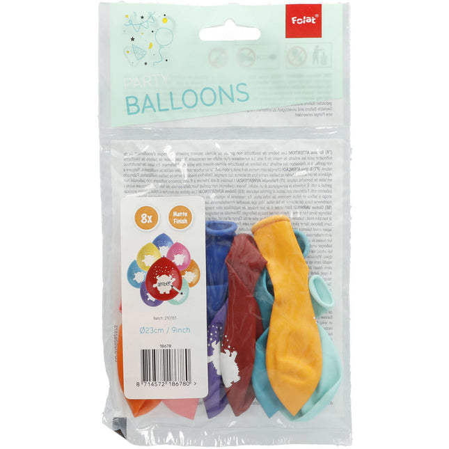 Balony kolorowe do pisania 23cm 8szt