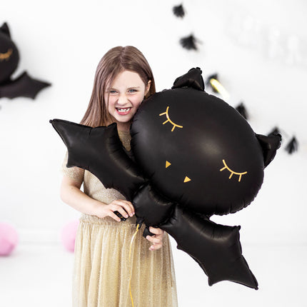 Halloweenowy balon helowy nietoperz 80 cm